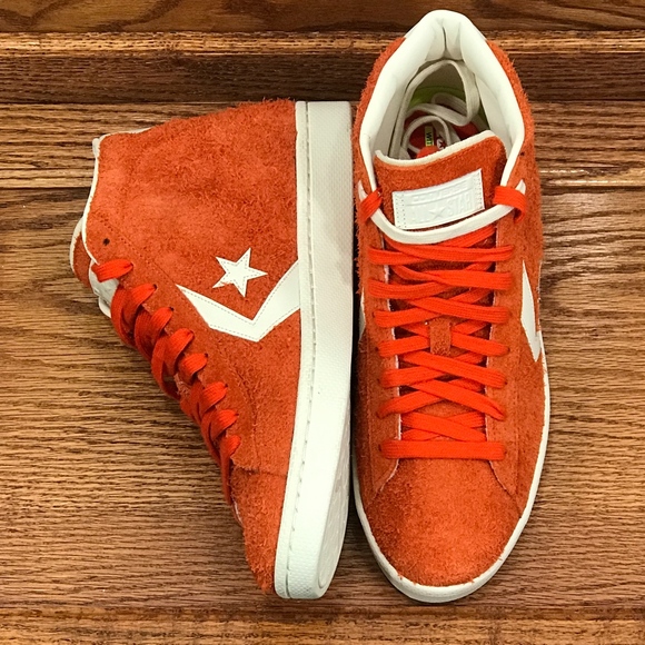 Converse PL 76 Mid Orange Fire Egret Shoes - Picture 3 of 6